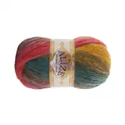 Alize Angora Gold Batik Sarı Yeşil Pembe 3368 2