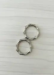 9 Köşeli Metal Yaylı Çanta Halkası 3,5 cm Gümüş 2