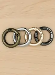 Metal Yaylı Çanta Halkası 2 cm Gümüş 2 Adet 5