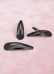 6 cm Sivri Metal Çıtçıt Toka Siyah Kaplama 1