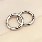 Metal Yaylı Çanta Halkası 2 cm Gümüş 2 Adet 4