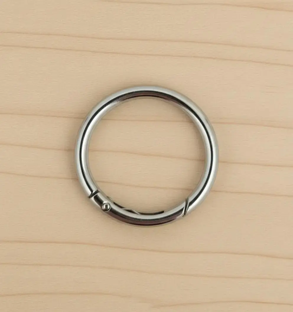 Metal Yaylı Çanta Halkası 4,5 cm Gümüş