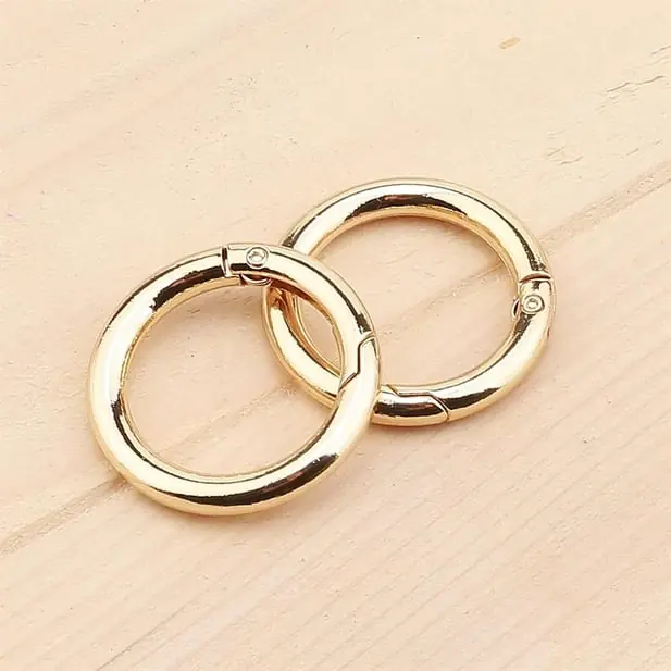 Metal Yaylı Çanta Halkası 2 cm Gold 2 Adet 3