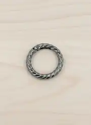 Metal Yaylı Burgu Çanta Halkası 3 cm Füme 1