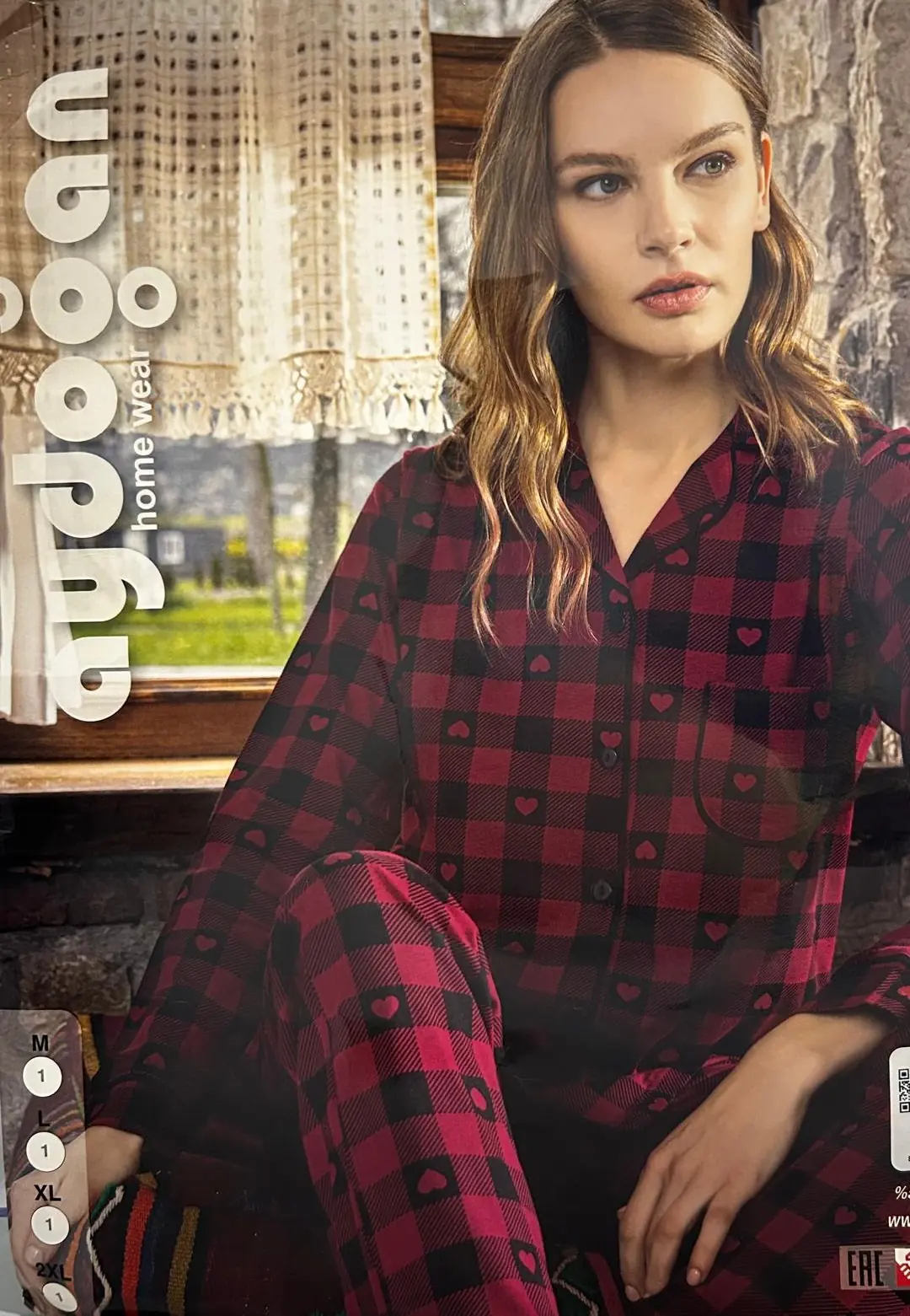 Aydoğan Kadın Atlas Önden Düğmeli Uzun Kollu Pijama Takımı XL Beden 43020