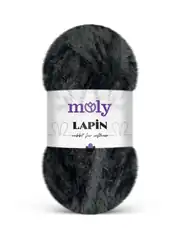 Moly Lapin 100 gr Siyah Peluş Örgü İpi S02 1