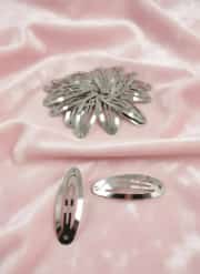 6 cm Oval Metal Çıtçıt Toka Nikel Kaplama 50 adet 2