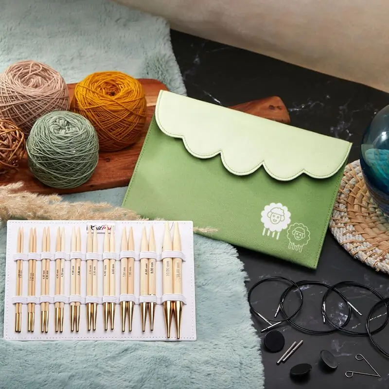 KnitPro Bamboo 22553 Normal Değiştirilebilir Şiş Seti Deluxe 3