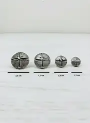 Metalize Düğme Yuv.Model Füme 4 No-5 adet 2