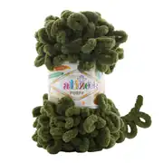 Alize Puffy 620 Haki Örgü İpi 1
