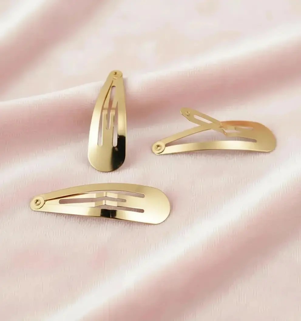 5 cm Sivri Metal Çıtçıt Toka Gold Kaplama