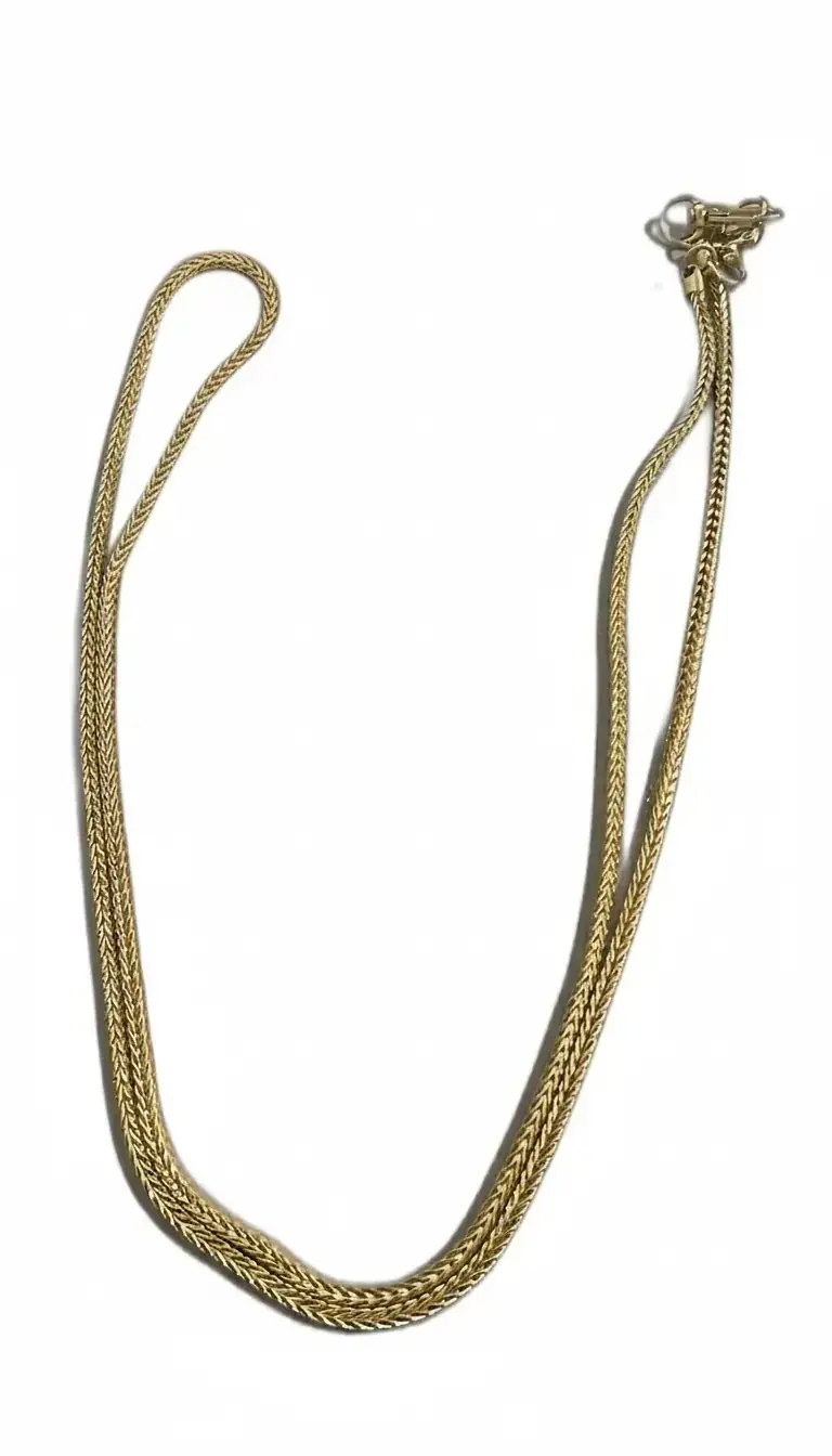 Örgü Model Çanta Zinciri Gold