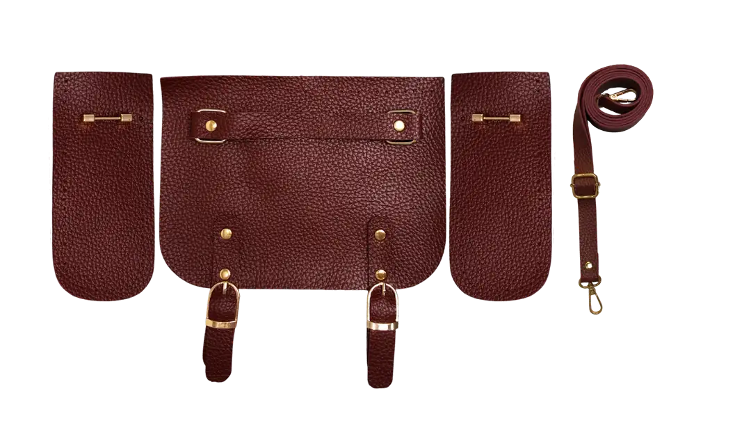 Easy Kit Tokalı Deri Çanta Yapım Seti Bordo