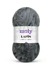 Moly Lapin 100 gr Antrasit Peluş Örgü İpi S07 1