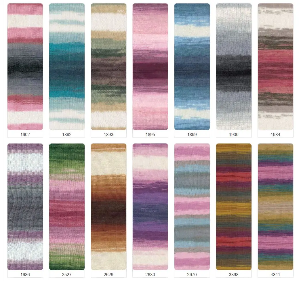Alize Angora Gold Batik Sarı Yeşil Pembe 3368 4