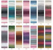 Alize Angora Gold Batik Sarı Yeşil Pembe 3368 4