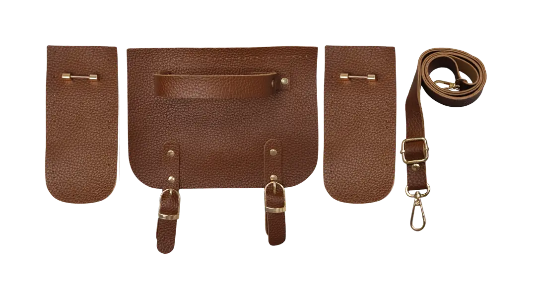 Easy Kit Tokalı Deri Çanta Yapım Seti Taba