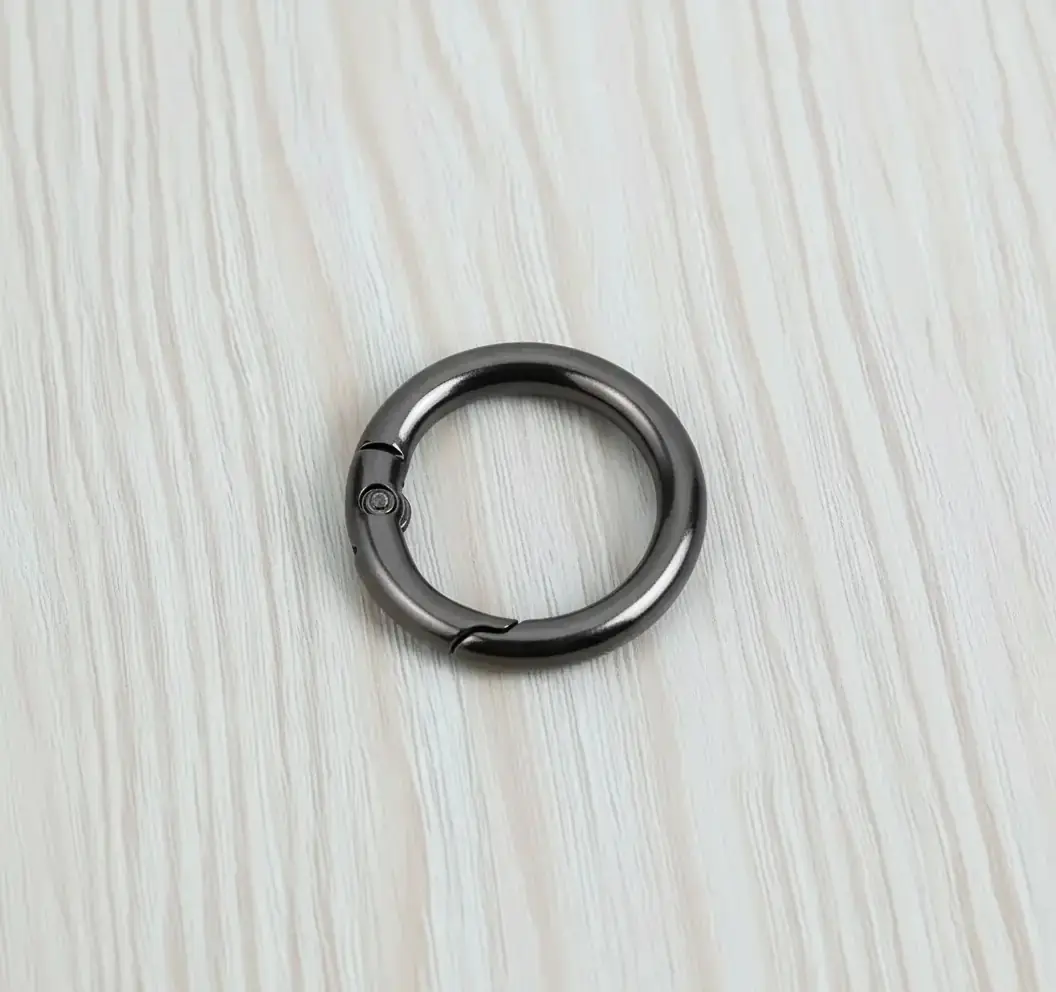 Metal Yaylı Çanta Halkası 3 cm Füme 2 Adet