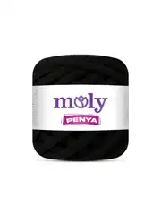 Moly Penya 250 gr Siyah Pamuk Penye Örgü İpi 1009 1