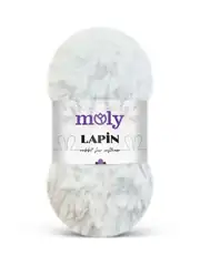 Moly Lapin 100 gr Beyaz Peluş Örgü İpi S01 1
