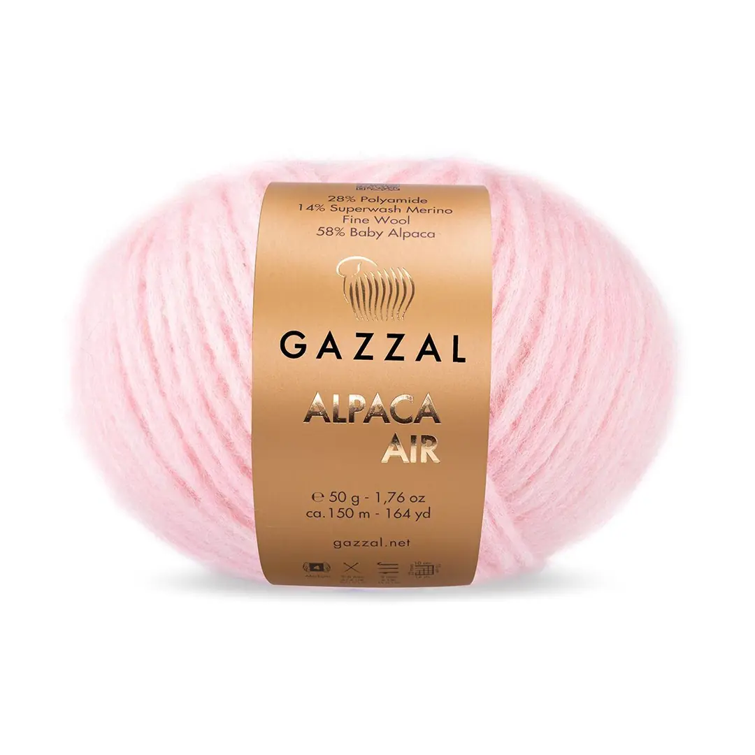 Gazzal Alpaca Air Pembe Örgü İpi 83