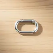 Oval Metal Yaylı Çanta Halkası 3,5 cm Gümüş 1