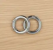 Metal Yaylı Çanta Halkası 2 cm Gümüş 2 Adet 2