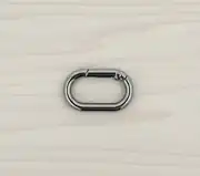Oval Metal Yaylı Çanta Halkası 3 cm Füme 1