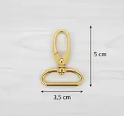 3,5 cm Akrep Kanca D Halka Taban Gold 2