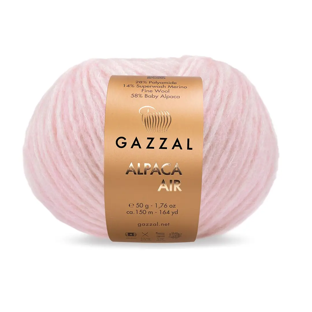 Gazzal Alpaca Air Pembe Örgü İpi 82