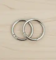 Metal Yaylı Çanta Halkası 4,5 cm Gümüş 2
