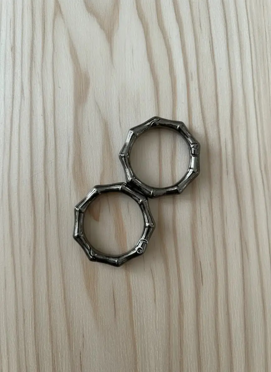 9 Köşeli Yaylı Halka 3,5 cm Füme-2 adet