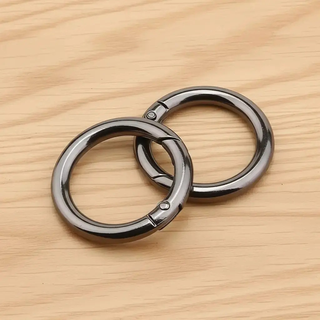 Metal Yaylı Çanta Halkası 2 cm Füme 2 Adet 3