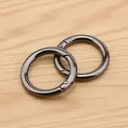 Metal Yaylı Çanta Halkası 2 cm Füme 2 Adet 3