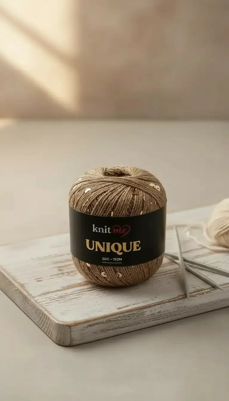 Knit Me Unique K15-Pamuklu Payetli Örgü İpi